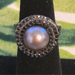 Lusterous Pearl & Spinal and SilverRing